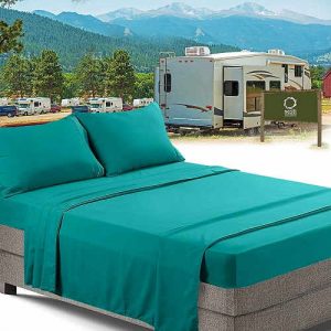 RV / SHORT QUEEN SIZE LUXURY 4 PIECE BED SHEETS SET